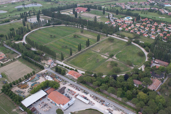 Vue oblique de Piave Vecchia dans le département Vénétie, Italie