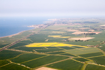 Vue aérienne de Bishopstone dans le département Angleterre, Grande Bretagne
