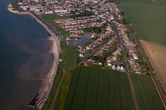 Vue aérienne de Birchington-on-Sea dans le département Angleterre, Grande Bretagne