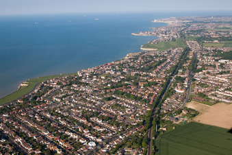 Vue d'oiseau de Birchington-on-Sea dans le département Angleterre, Grande Bretagne
