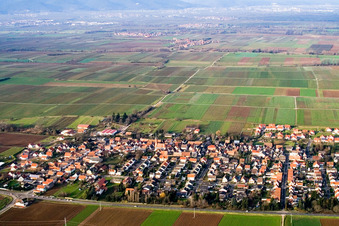 Vue aérienne de (Palatinat) à le quartier Niederhochstadt in Hochstadt dans le département Rhénanie-Palatinat, Allemagne