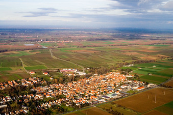 Vue aérienne de B. Landau à le quartier Niederhochstadt in Hochstadt dans le département Rhénanie-Palatinat, Allemagne