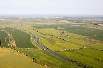 Monkton dans le département Angleterre, Grande Bretagne depuis l'avion