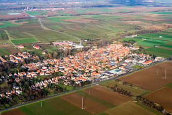 Vue aérienne de B. Landau à le quartier Niederhochstadt in Hochstadt dans le département Rhénanie-Palatinat, Allemagne