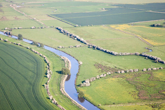 Vue d'oiseau de Monkton dans le département Angleterre, Grande Bretagne