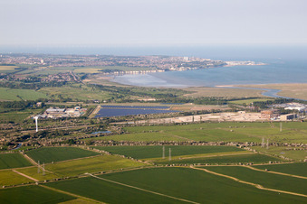 Vue oblique de Richborough dans le département Angleterre, Grande Bretagne