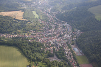 Vue oblique de Ottange dans le département Moselle, France