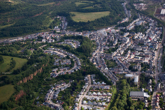 Ottange dans le département Moselle, France depuis l'avion