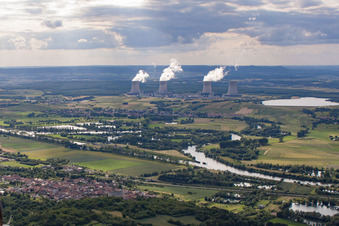 Vue oblique de Kœnigsmacker dans le département Moselle, France