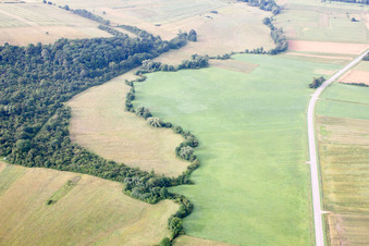 Vue aérienne de Beyren-lès-Sierck dans le département Moselle, France