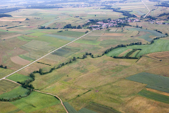 Vue oblique de Beyren-lès-Sierck dans le département Moselle, France