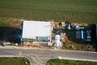 Vue aérienne de Nouvelle zone de développement NE, Frühmesserweg à le quartier Schaidt in Wörth am Rhein dans le département Rhénanie-Palatinat, Allemagne