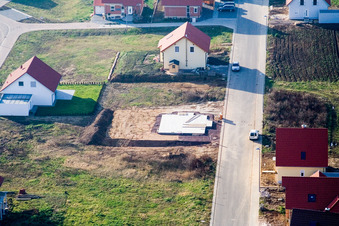 Vue oblique de Nouvelle zone de développement NO à le quartier Schaidt in Wörth am Rhein dans le département Rhénanie-Palatinat, Allemagne