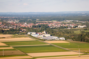 Parc industriel Ouest à Herxheim bei Landau dans le département Rhénanie-Palatinat, Allemagne vue d'en haut