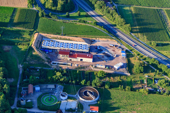 Enregistrement par drone de Centrale géothermique de Pfalzwerke geofuture GmbH à Insheim sur l'A65 à Insheim dans le département Rhénanie-Palatinat, Allemagne