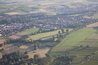 Quartier Billigheim in Billigheim-Ingenheim dans le département Rhénanie-Palatinat, Allemagne vue d'en haut