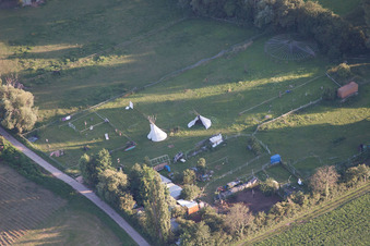 Quartier Billigheim in Billigheim-Ingenheim dans le département Rhénanie-Palatinat, Allemagne vue du ciel