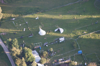 Enregistrement par drone de Quartier Billigheim in Billigheim-Ingenheim dans le département Rhénanie-Palatinat, Allemagne