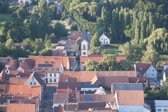 Quartier Mühlhofen in Billigheim-Ingenheim dans le département Rhénanie-Palatinat, Allemagne d'en haut
