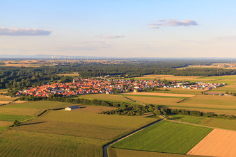 Photographie aérienne de Vue de la ville depuis le sud-ouest à Steinweiler dans le département Rhénanie-Palatinat, Allemagne