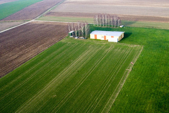 Vue aérienne de Aérodrome UL à Seebach dans le département Bas Rhin, France