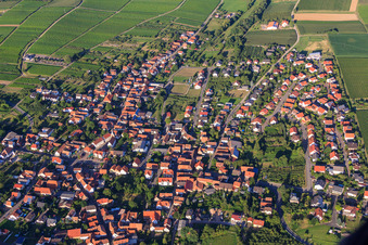 Vue aérienne de Chemin Rotacker à Oberotterbach dans le département Rhénanie-Palatinat, Allemagne