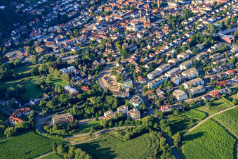 Vue oblique de Weinstr à Bad Bergzabern dans le département Rhénanie-Palatinat, Allemagne