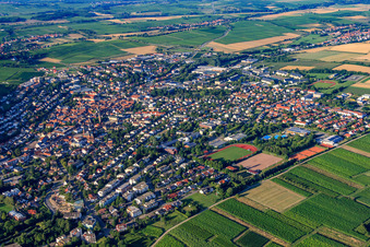 Photographie aérienne de Vue de la ville depuis le sud-ouest à Bad Bergzabern dans le département Rhénanie-Palatinat, Allemagne