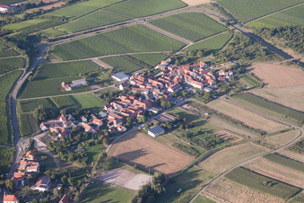 Quartier Oberhofen in Pleisweiler-Oberhofen dans le département Rhénanie-Palatinat, Allemagne vue d'en haut