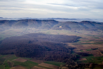 Vue aérienne de Cleebourg dans le département Bas Rhin, France