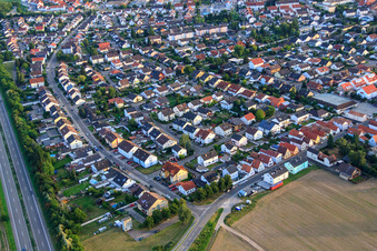 Vue aérienne de Römerstr à Rülzheim dans le département Rhénanie-Palatinat, Allemagne