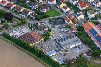 Vue aérienne de Pierres naturelles Friedebach à Rheinzabern dans le département Rhénanie-Palatinat, Allemagne