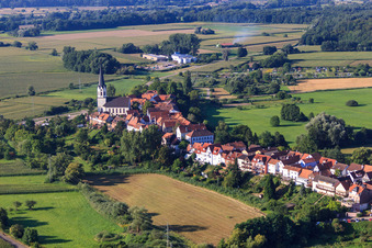 Hinterstädel vu du nord à Jockgrim dans le département Rhénanie-Palatinat, Allemagne vue d'en haut