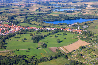 Photographie aérienne de Hinterstädel vu de l'ouest à Jockgrim dans le département Rhénanie-Palatinat, Allemagne