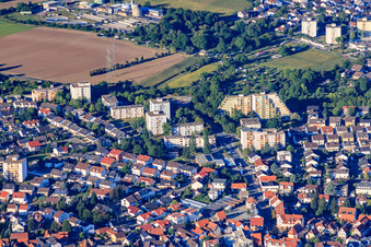 Vue aérienne de Au Leimbachring à Sandhausen dans le département Bade-Wurtemberg, Allemagne