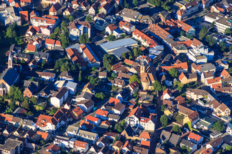 Vue aérienne de Saint-Barthélemy à Sandhausen dans le département Bade-Wurtemberg, Allemagne