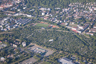 Vue oblique de Quartier Südstadt in Heidelberg dans le département Bade-Wurtemberg, Allemagne