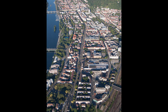 Vue aérienne de Rue Bergheimer à le quartier Bergheim in Heidelberg dans le département Bade-Wurtemberg, Allemagne