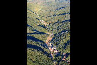Vue aérienne de Kanzelbachtal depuis l'ouest avec Heinrich Kling Mälzerei GmbH & Co. KG à Schriesheim dans le département Bade-Wurtemberg, Allemagne