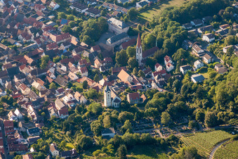 Vue aérienne de Château de Wiser à le quartier Leutershausen in Hirschberg an der Bergstraße dans le département Bade-Wurtemberg, Allemagne