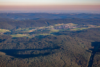 Quartier Beerfelden in Oberzent dans le département Hesse, Allemagne vue d'en haut