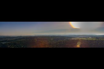 Vue aérienne de Aérodrome de vol à voile de Panorama à le quartier Vielbrunn in Michelstadt dans le département Hesse, Allemagne