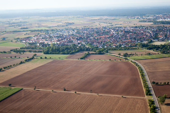 Vue aérienne de Friedrichsfeld à Plankstadt dans le département Bade-Wurtemberg, Allemagne