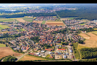 Photographie aérienne de Vue du nord à Rheinzabern dans le département Rhénanie-Palatinat, Allemagne