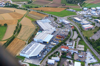 Kömpf Construction Center GmbH à Calw dans le département Bade-Wurtemberg, Allemagne depuis l'avion