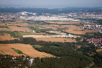 Vue aérienne de Darmsheim, Mühlackerstraße, entreprise Kömpf à Sindelfingen dans le département Bade-Wurtemberg, Allemagne