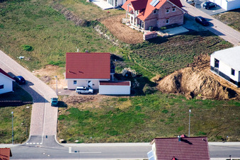 Vue aérienne de Nouvelle zone de développement NO, Magdalena-Wingerter-Straße à le quartier Schaidt in Wörth am Rhein dans le département Rhénanie-Palatinat, Allemagne