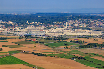Vue aérienne de Usine Mercedes-Benz Sindelfingen à Sindelfingen dans le département Bade-Wurtemberg, Allemagne