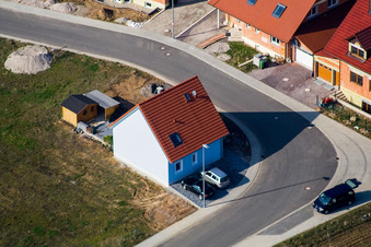 Vue oblique de Nouvelle zone de développement NE, An der Anhaide à le quartier Schaidt in Wörth am Rhein dans le département Rhénanie-Palatinat, Allemagne
