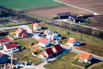 Nouvelle zone de développement NE, An der Anhaide à le quartier Schaidt in Wörth am Rhein dans le département Rhénanie-Palatinat, Allemagne hors des airs